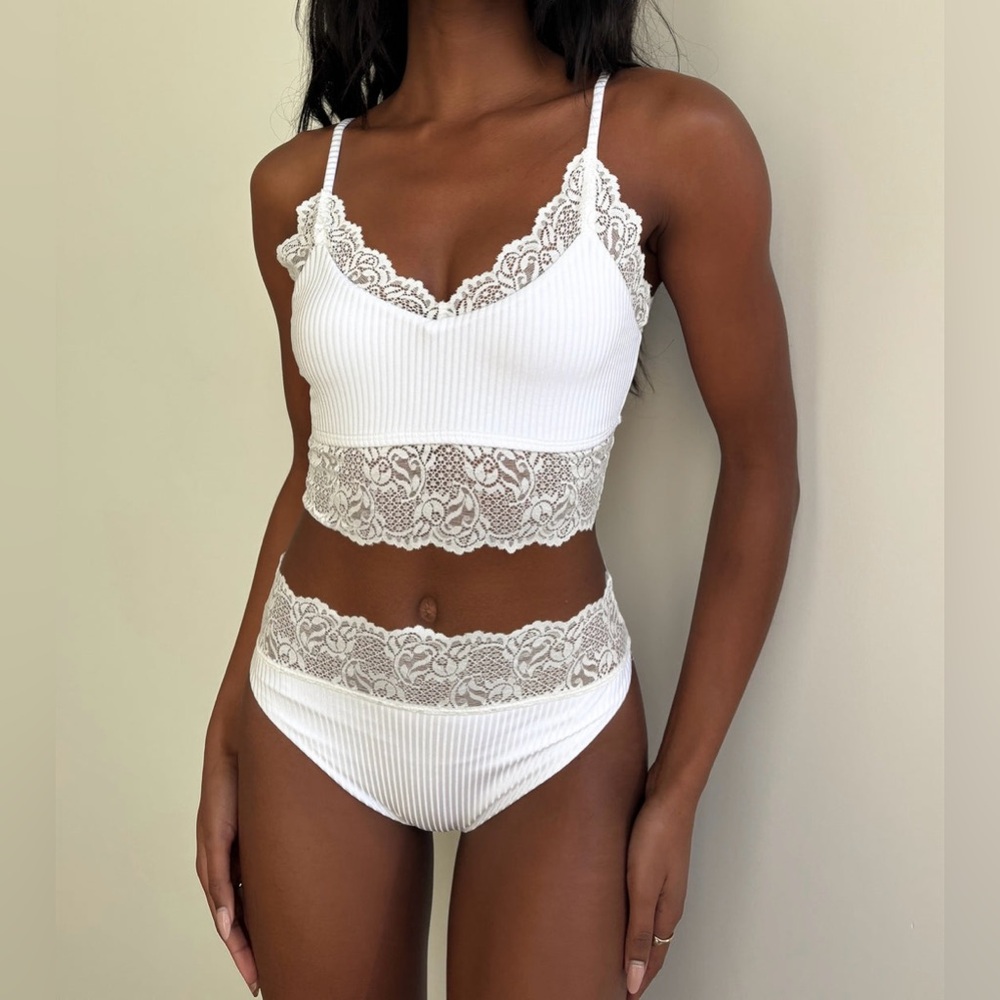 Beach Riot White Lace Bikini